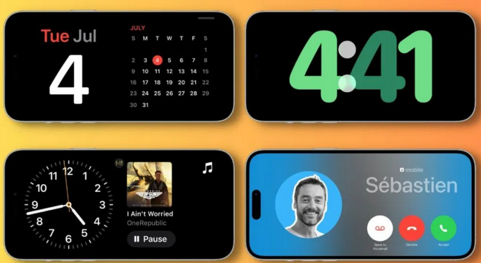 五华苹果手机维修分享iOS17横屏充电待机显示有什么好处 
